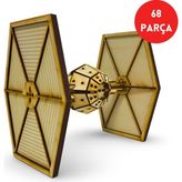 Ahşap Tıe Fighter Maketi - 3D Ahşap Kit - Dekoratif Sci-Fi Uzay Aracı Maketi