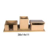 Ahşap Üçlü Kalemlik F778