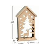 Ahşap Yılbaşı Süsü T-light Mumluk Yb28