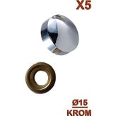 Ahtapot Vida Kapama Ø15 Krom (5 Adet)