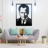 Ahwall Atatürk Figürlü Dekoratif Ahşap Tablo