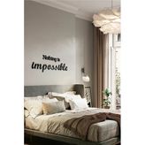 Ahwall Nothing Is Impossible Yazılı Dekoratif Ahşap Tablo