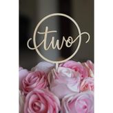 AHWALL Two Pasta Çubuğu Pasta Süsü Ahşap Mdf