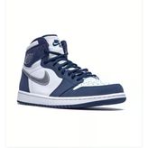 Air Jordan 1 Mid Mavi Bay Bayan Basketbol Ayakkabısı