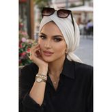 Aişe tesettür Beyaz Çapraz Bone Beyaz Çapraz Bone