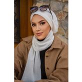 Aişe tesettür Beyaz Fitilli Tesettür Bere