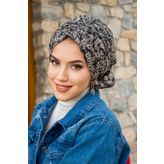 Aişe tesettür Ekru Çicek Tokalı Bone