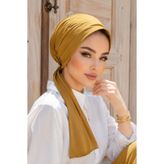 Aişe tesettür Hardal Hazır Eşarp Bone