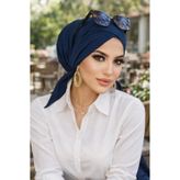 Aişe tesettür Lacivert Çapraz Bone Lacivert Çapraz2