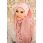 Aişe Tesettür Pudra Bandana Bone Şal
