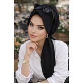 Aişe tesettür Siyah Şapkalı Bone renkli