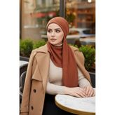 Aişe tesettür Taba Kışlık Kelebek Bone Şal