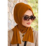 Aişe tesettür Taba Köpük Hazır Eşarp Taba