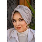 Aişe tesettür Taş Gri Tesettür Şapka Bone