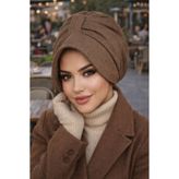 Aişe tesettür VİZON Kaşe Şapka Bone Bej