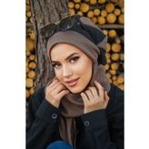 Aişe tesettür Vizon Siyah Kapitone Tesettür Bere