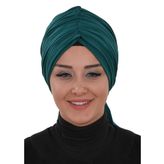 Aisha's Design B-1 Yeşil Büzgülü Penye Bone
