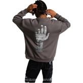 Ak Pınarlı Erkek Sweatshirt - 01-Gri