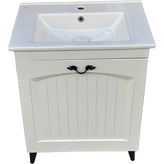 Akademik Mimarlık Turkuaz Seramik Cerastyle Arte Etajerli Lavabo 65*45 cm (Banyo Dolabı Dahil) - Beyaz