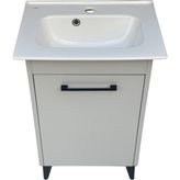 Akademik Mimarlık Turkuaz Seramik Cerastyle Lavabolu Banyo Dolabı 50*36.5 cm - Gri