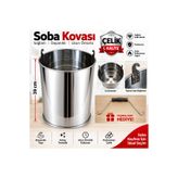 akatsuki Çelik Soba Kovası 39 cm – 1. Kalite, Taşıma Sapı Hediyeli