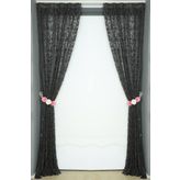 Akça Tekstil 75 x 260 cm Sultan 2 Antrasit Tek Kanat Pileli Fon Perde