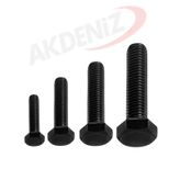Akdeniz DIN933 M8*55 Mm Siyah Cıvata 2000 Adet