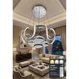 Akgül Asel Kumandalı 4 Modern Top Krom Avize
