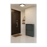 aklow akyoleticaret Metal 2'li Antrasit Ayakkabılık LC08-MSR50-2, Hava Sirkülasyonlu Slotlu Tasarım - Çok Renkli