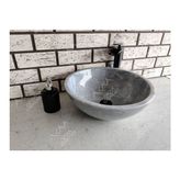 Akm Dekor Grey Çanak Mermer Lavabo - Gri