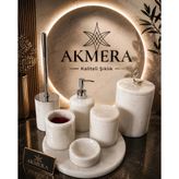 Akmera Elite 7 Parça%100 Gerçek Mermer Banyo Seti