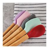 Akn 5 Parça Mini Silikon Spatula Kaşık Fırça Seti
