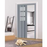 Akordeon Kapı, Akordeon Katlanır İç Kapılar - Gri Çok Katlı Oda Bölücüler (30x80", 32x80", 38x80", 42x80") - Yatak Odası ve Banyo için Sürgülü Dolap Kapıları (58x80 inç) cm)