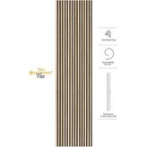 Akupanel 60x245 cm Meşe Renk Akustik Ahşap Duvar Paneli Flex