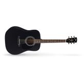Akustik Gitar, Siyah Satin, Ladin Kapak, Arka &yan