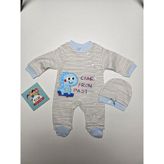 Akyüz Bebe Mavi Dinazorlu Tulum - 0 - 1 Ay