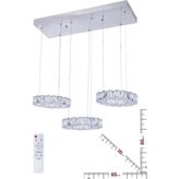 Ala Lighting Ala Aydınlatma Kristal Taş Işlemeli Krom Paslanmaz Ledli Avize