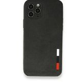 Alan Şanslı iPhone 11 Pro Siyah Loop Deri Silikon Kılıf
