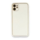 Alan Şanslı iPhone 12 Beyaz Coco Karbon Silikon Arka Kapak