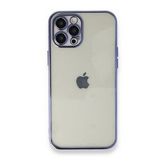 Alan Şanslı iPhone 12 Pro Mor Razer Lensli Silikon Kapak
