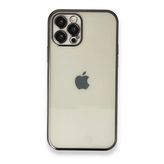 Alan Şanslı iPhone 12 Pro Siyah Razer Lensli Silikon Kapak