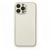 Alan Şanslı iPhone 13 Pro Coco Karbon Beyaz Silikon Kılıf