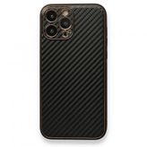 Alan Şanslı iPhone 13 Pro Max Coco Karbon Siyah Silikon Kılıf