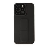 Alan Şanslı iPhone 14 Pro Mega Standlı Silikon Siyah Kılıf