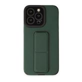 Alan Şanslı iPhone 14 Pro Mega Standlı Silikon Yeşil Kılıf