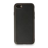 Alan Şanslı iPhone 7 Coco Siyah Deri Silikon Kapak Kılıf