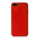 Alan Şanslı iPhone 7 Plus Coco Kırmızı Deri Silikon Kapak Kılıf