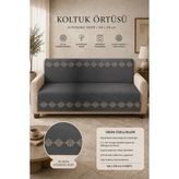 Alanur Home Çok Amaçlı Modern Bohem Kadife Koltuk Örtüsü,çekyat Örtüsü Piknik Örtüsü Masa Örtüsü Kaymaz Süngerli - 165 x 215 cm - Antrasit