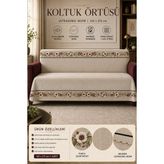 Alanur Home Çok Amaçlı Modern Bohem Kadife Koltuk Örtüsü,çekyat Örtüsü Piknik Örtüsü Masa Örtüsü Kaymaz Süngerli - 165 x 215 cm - Krem