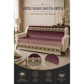 Alanur Home Çok Amaçlı Modern Bohem Kadife Koltuk Örtüsü,çekyat Örtüsü Piknik Örtüsü Masa Örtüsü Kaymaz Süngerli - 165 x 215 cm - Mürdüm